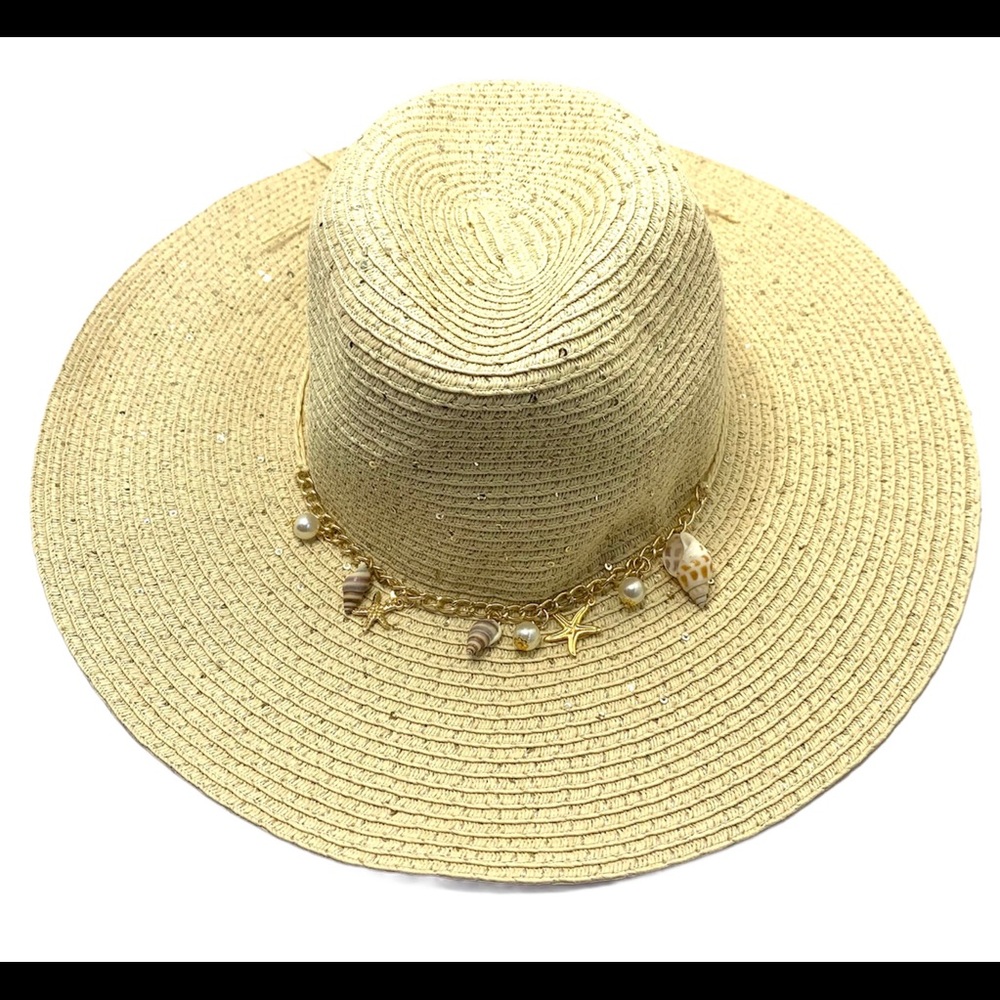 Aimee Lynn Studios Seashells Sun Hat Wide Brim